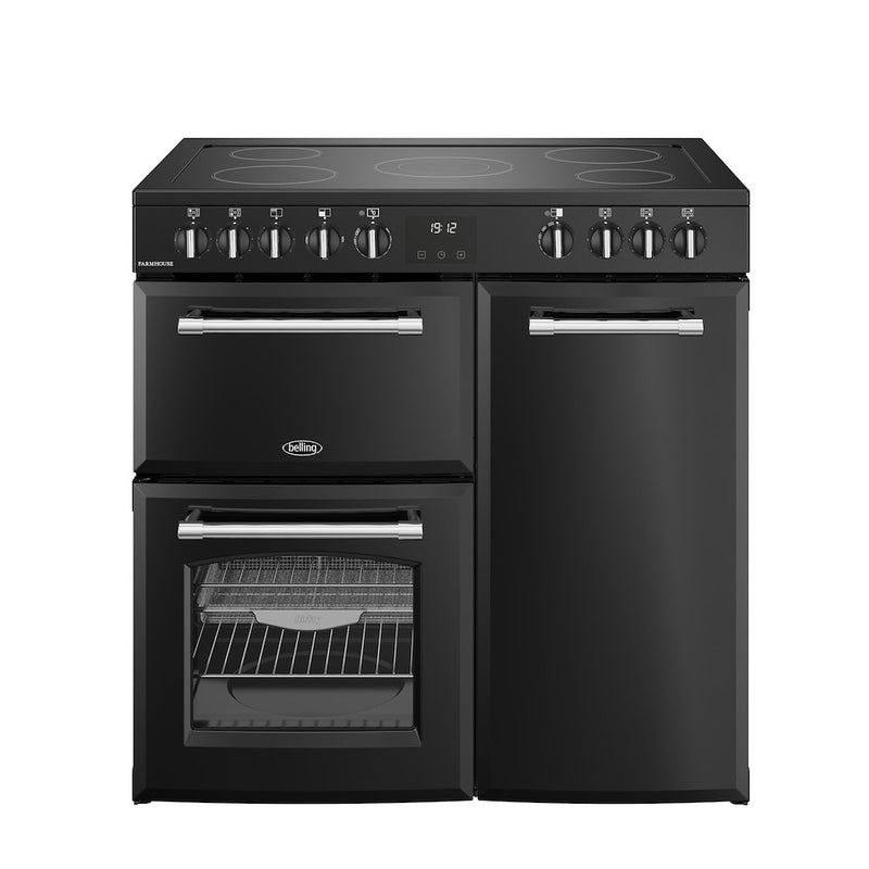 Belling RCA FARMHOUSE 90E 90cm Electric Ceramic Range Cooker - Black