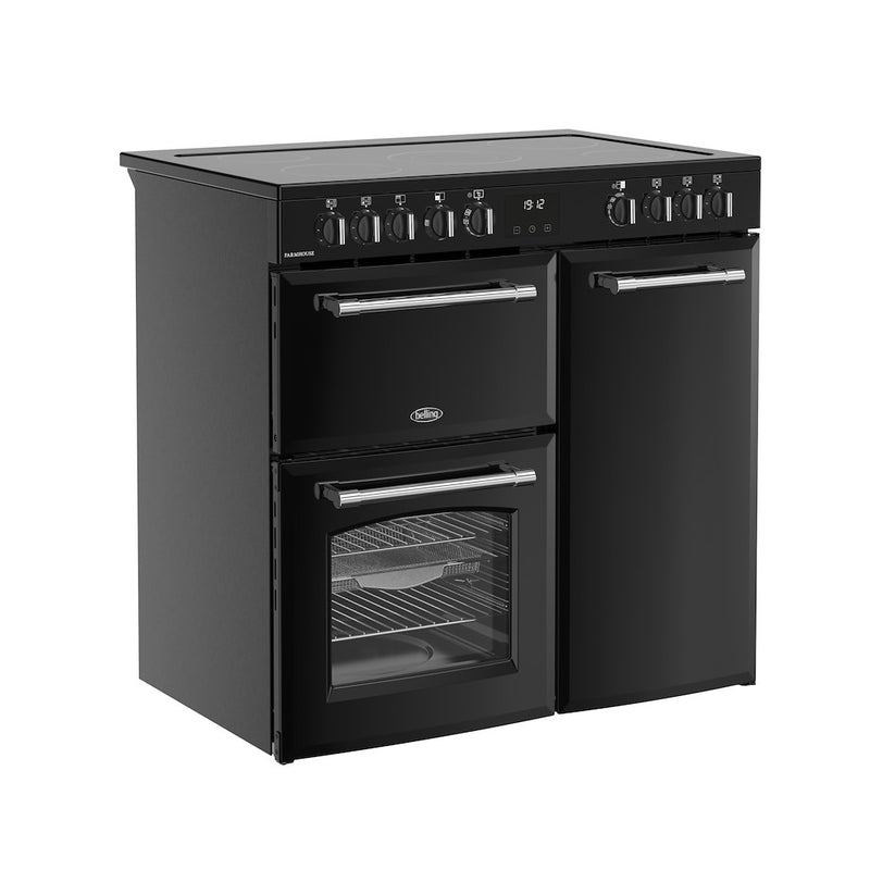 Belling RCA FARMHOUSE 90E 90cm Electric Ceramic Range Cooker - Black
