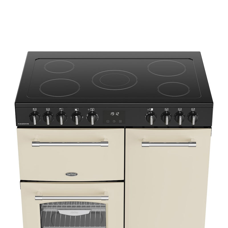 Belling RCA FARMHOUSE 90E 90cm Electric Ceramic Range Cooker - Cream