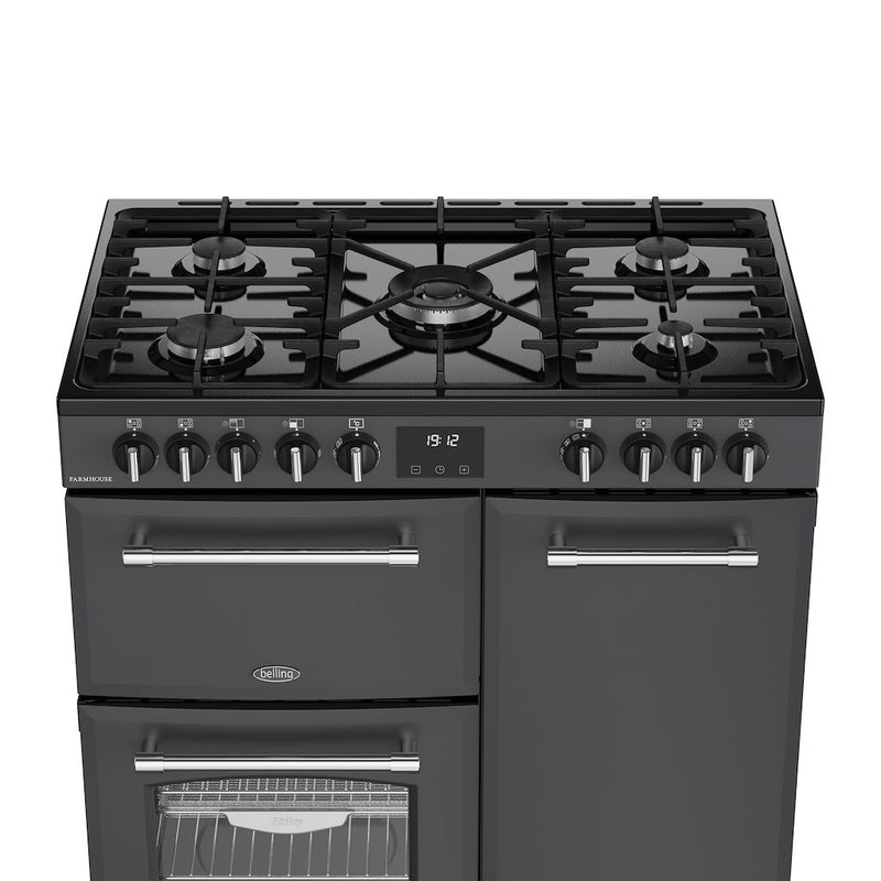 Belling RCA FARMHOUSE 90DF 90cm Dual Fuel Range Cooker - Anthracite