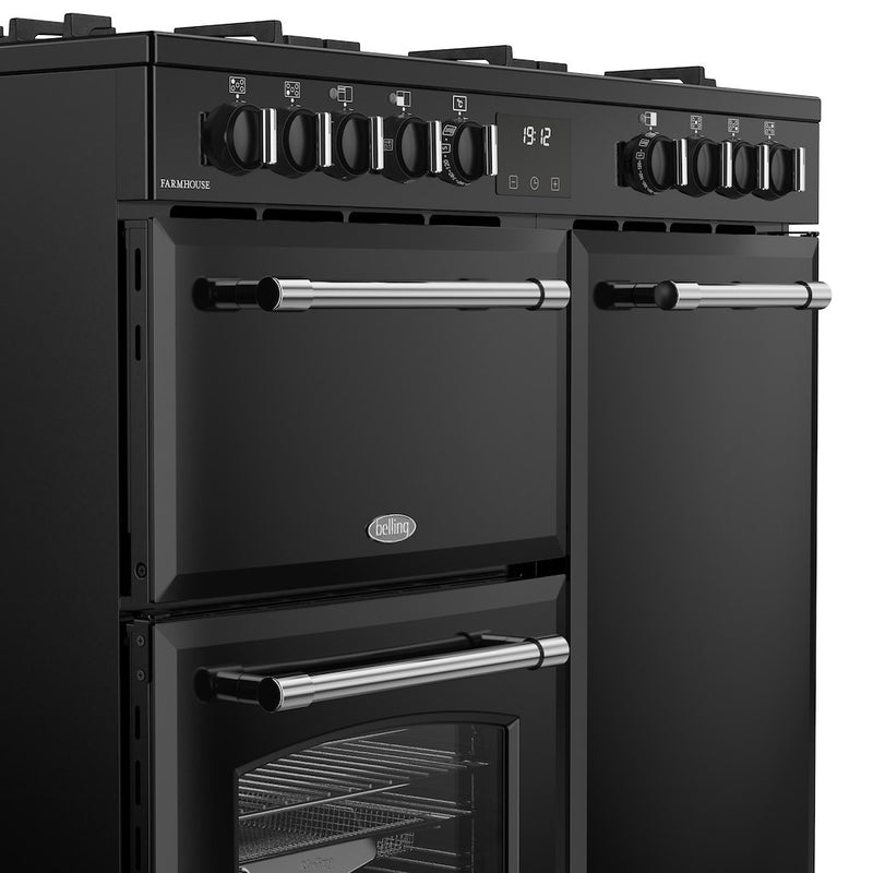 Belling RCA FARMHOUSE 90DF 90cm Dual Fuel Range Cooker - Black