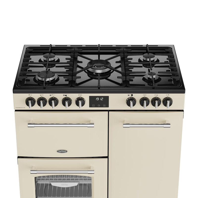 Belling RCA FARMHOUSE 90DF 90cm Dual Fuel Range Cooker - Cream
