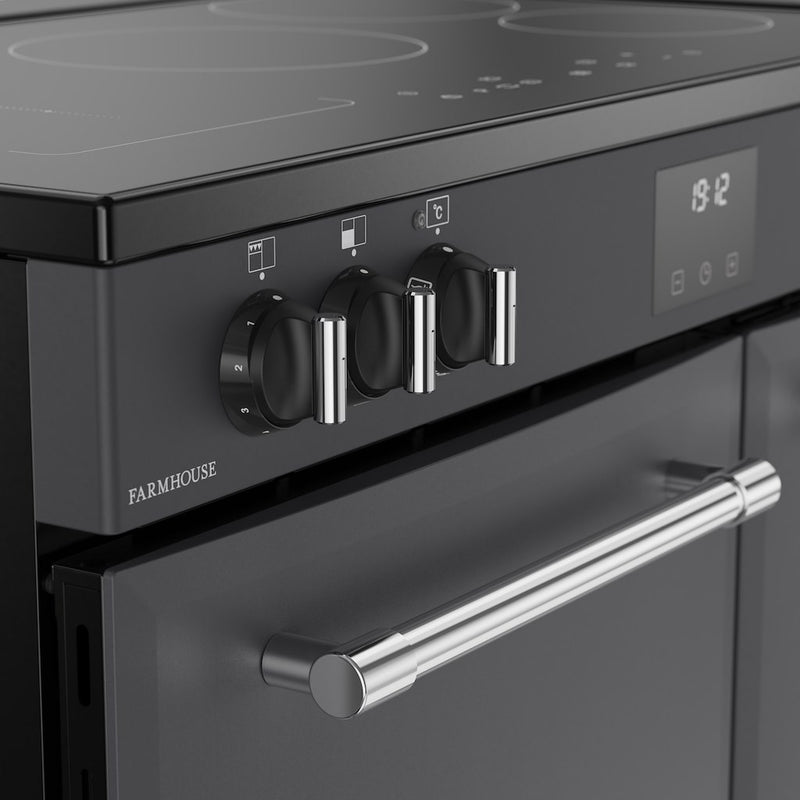 Belling RCA FARMHOUSE 90Ei 90cm Electric Induction Touch Range Cooker - Anthracite