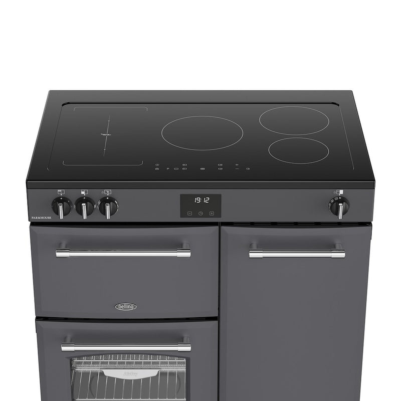 Belling RCA FARMHOUSE 90Ei 90cm Electric Induction Touch Range Cooker - Anthracite