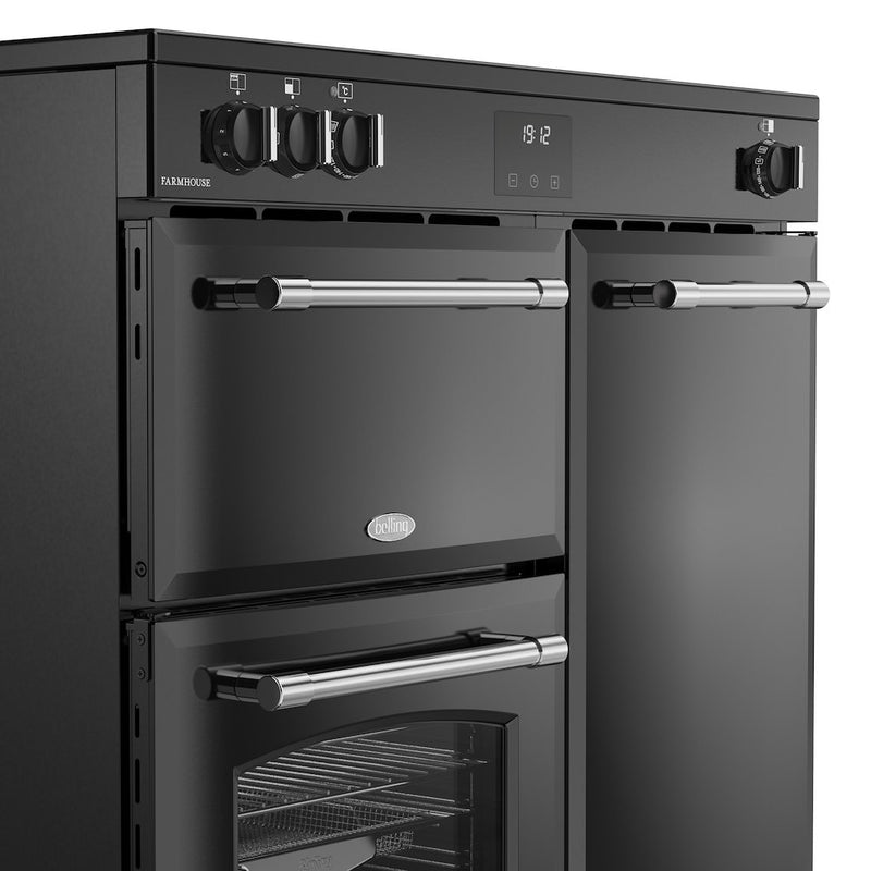 Belling RCA FARMHOUSE 90Ei 90cm Electric Induction Touch Range Cooker - Black