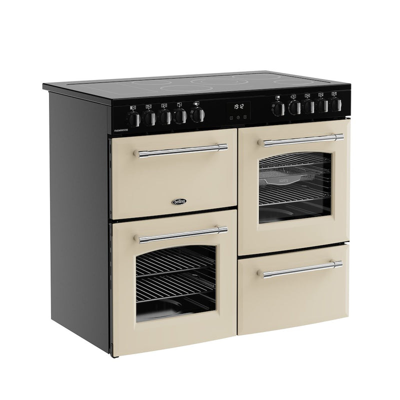 Belling RCA FARMHOUSE 100E 100cm Electric Ceramic Range Cooker - Cream