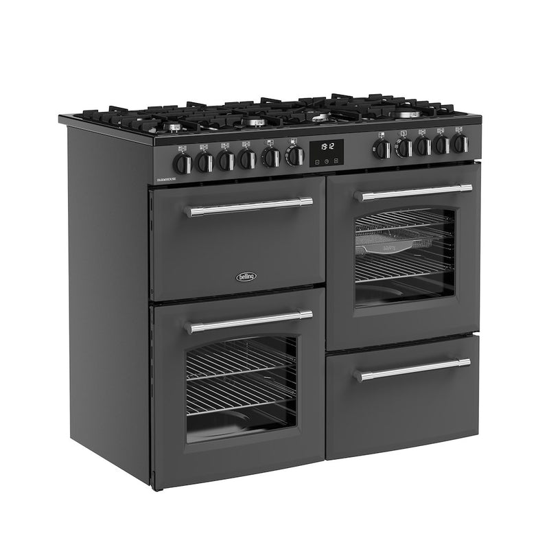 Belling RCA FARMHOUSE 100DF 100cm Dual Fuel Range Cooker - Anthracite