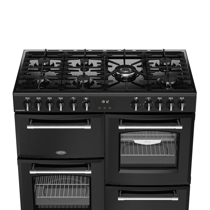 Belling RCA FARMHOUSE 100DF 100cm Dual Fuel Range Cooker - Black