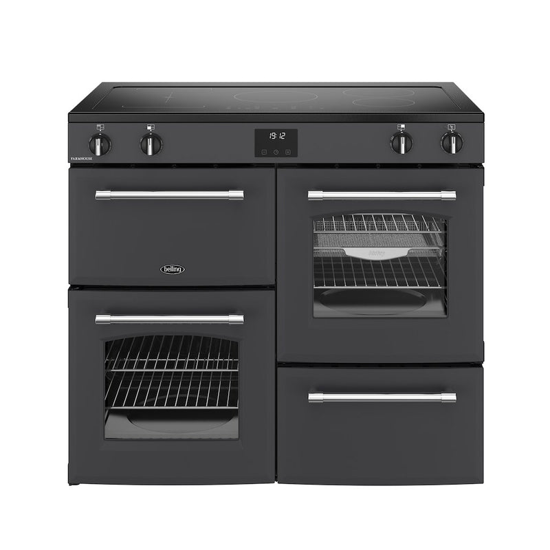 Belling RCA FARMHOUSE 100Ei 100cm Electric Induction Touch Range Cooker - Anthracite