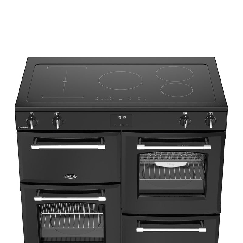 Belling RCA FARMHOUSE 100Ei 100cm Electric Induction Touch Range Cooker - Black