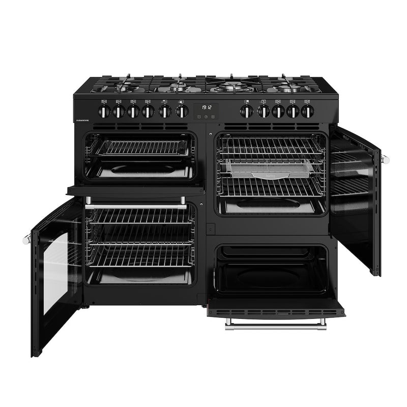 Belling RCA FARMHOUSE 110DF 110cm Dual Fuel Range Cooker - Black