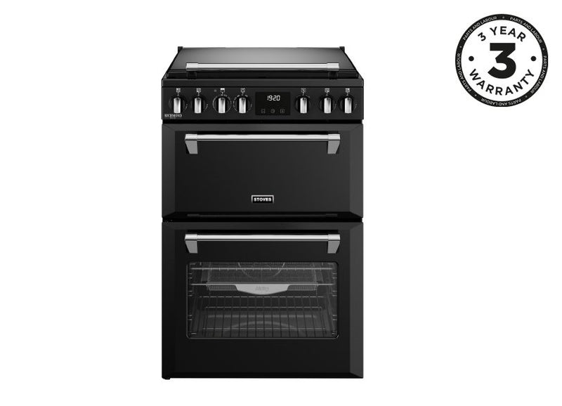 Stoves DX MRA RICH 60DF 60cm Dual Fuel Cooker - Black