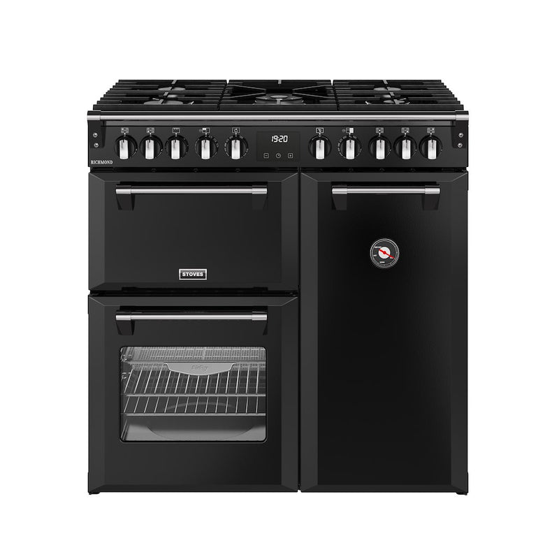 Stoves RCA RICH 90DF 90cm Richmond Dual Fuel Range Cooker - Black