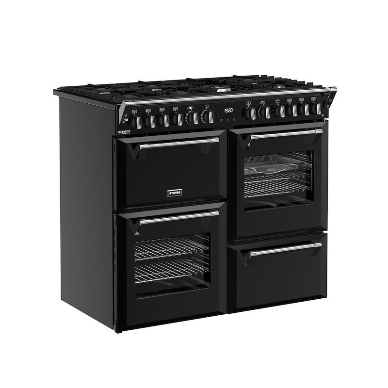Stoves DX RCA RICH 100DF 100cm Richmond DX Dual Fuel Range Cooker - Black