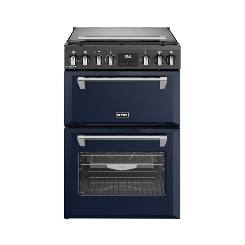 Stoves DX MRA RICH 60DF 60cm Dual Fuel Cooker with Double Oven - Midnight Blue