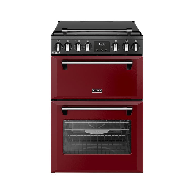 Stoves DX MRA RICH 60DF 60cm Dual Fuel Cooker with Double Oven - Garnet Red