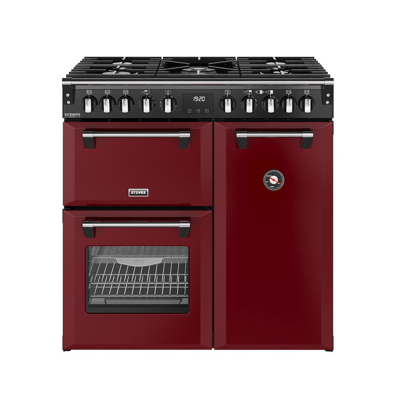 Stoves DX RCA RICH 90DF 90cm Richmond DX Dual Fuel Range Cooker - Garnet Red