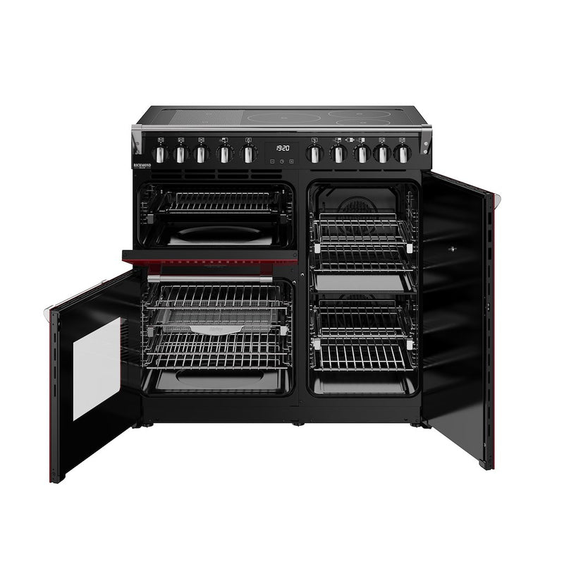 Stoves DX RCA RICH 90Ei RTY 90cm Richmond DX Electric Induction Rotary Range Cooker - Garnet Red