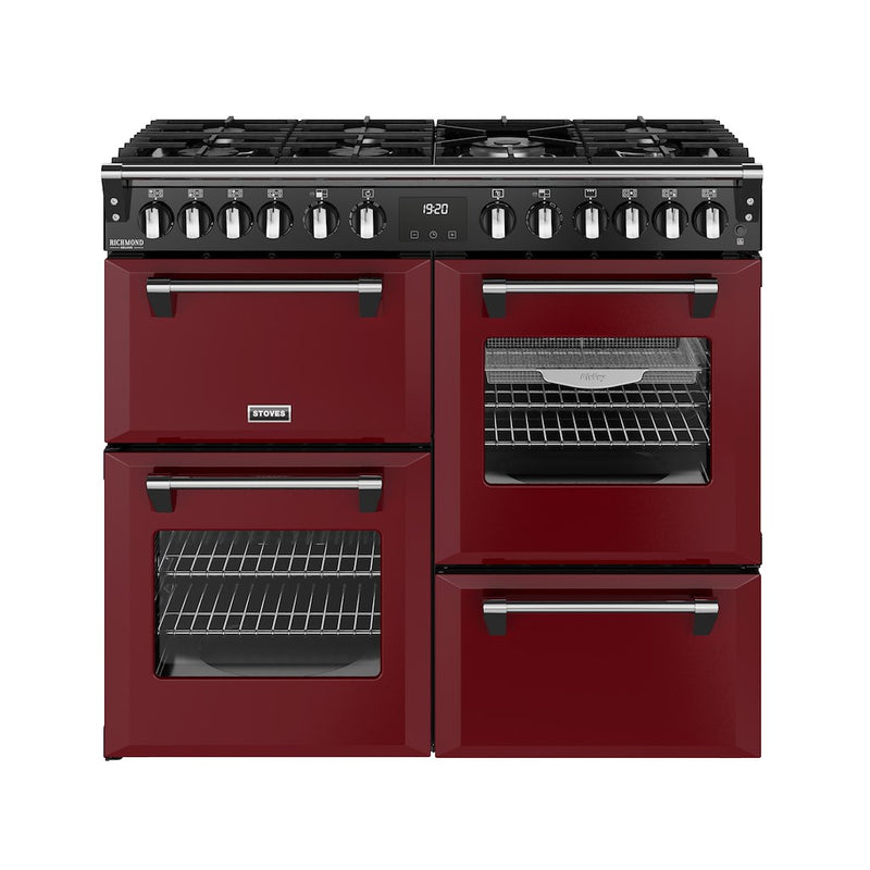 Stoves DX RCA RICH 100DF 100cm Richmond DX Dual Fuel Range Cooker - Garnet Red