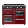 Stoves DX RCA RICH 110DF 110cm Richmond DX Dual Fuel Range Cooker - Garnet Red Thumbnail