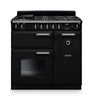 Rangemaster CL90DFPGBL/CM1 Classic 90 Dual Fuel Range Cooker - Gloss Black - A Rated Thumbnail