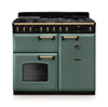 Rangemaster CLDL100DFPMGR/AB1 Classic Deluxe 100 Dual Fuel Range Cooker - Mineral Green - A Rated Thumbnail