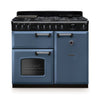 Rangemaster CLDL100DFPSTB/CM1 Classic Deluxe 100 Dual Fuel Range Cooker - Stone Blue - A Rated Thumbnail