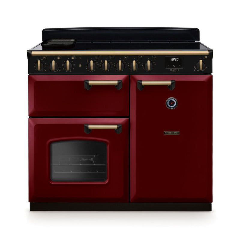 Rangemaster CLDL100EIPBOR/AB1 Classic Deluxe 100 Induction Range Cooker - Bordeaux - A Rated