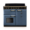Rangemaster CLDL100EIPSTB/AB1 Classic Deluxe 100 Induction Range Cooker - Stone Blue - A Rated Thumbnail