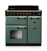 Rangemaster CLDL90EIPMGR/AB1 Classic Deluxe 90 Induction Range Cooker - Mineral Green - A Rated Thumbnail