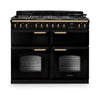 Rangemaster CLDLB110DFPGBL/AB1 Classic Deluxe 110 Dual Fuel Range Cooker - Gloss Black - A Rated Thumbnail