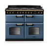 Rangemaster CLDLB110DFPSTB/AB1 Classic Deluxe 110 Dual Fuel Range Cooker - Stone Blue - A Rated Thumbnail