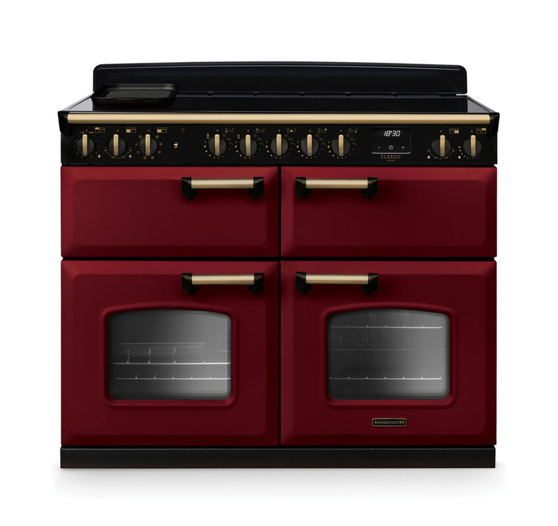 Rangemaster CLDLB110EIPBOR/AB1 Classic Deluxe 110 Induction Range Cooker - Bordeaux - A Rated