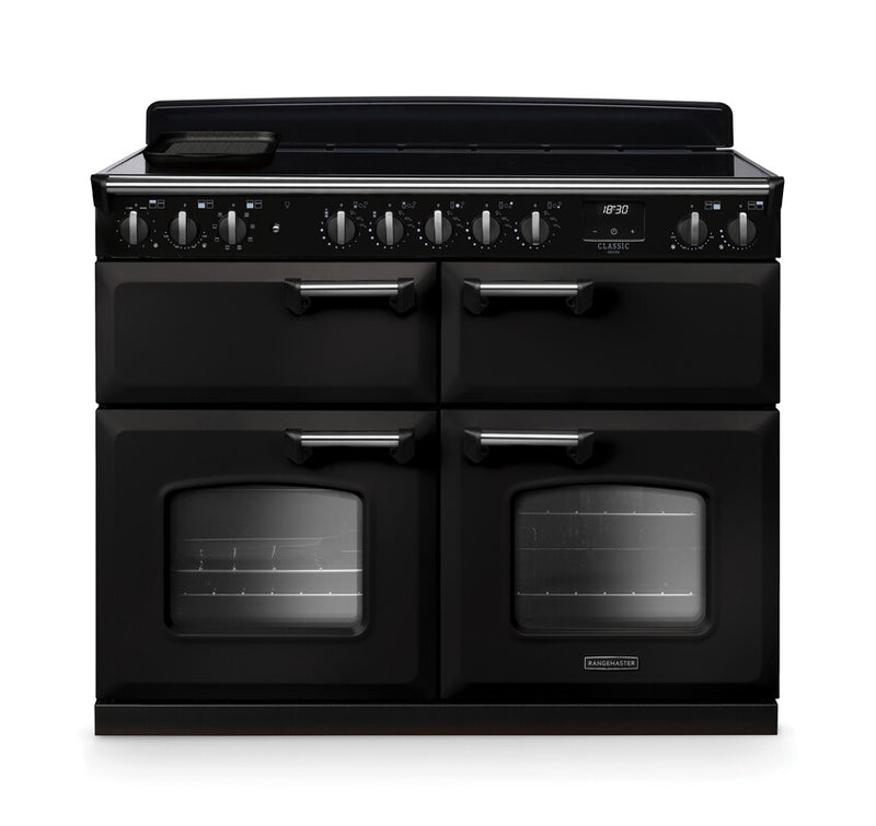 Rangemaster CLDLB110EIPCBL/CM1 Classic Deluxe 110 Induction Range Cooker - Charcoal Black - A Rated