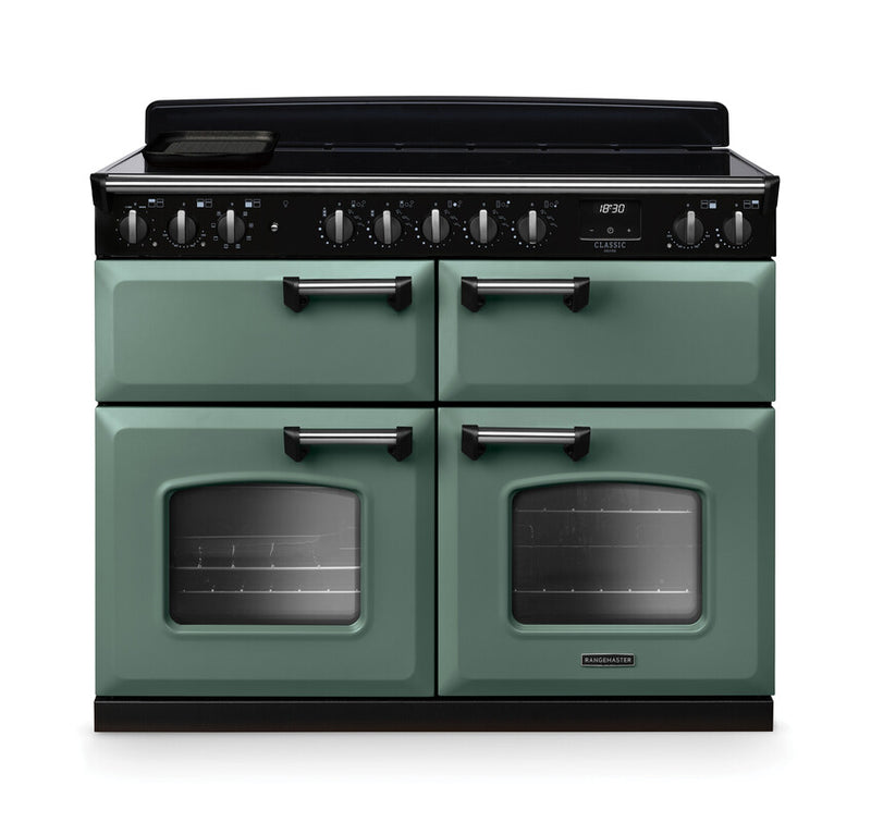 Rangemaster CLDLB110EIPMGR/CM1 Classic Deluxe 110 Induction Range Cooker - Mineral Green - A Rated