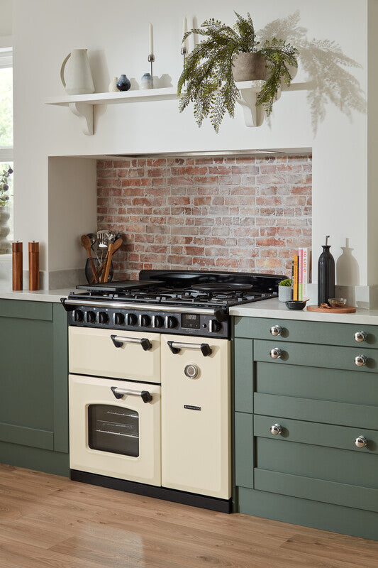 Rangemaster CLDLB110EIPPCR/AB1 Classic Deluxe 110 Induction Range Cooker - Pale Cream - A Rated