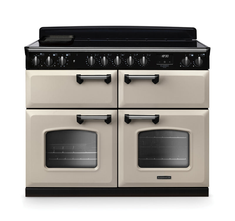 Rangemaster CLDLB110EIPPCR/CM1 Classic Deluxe 110 Induction Range Cooker - Pale Cream - A Rated