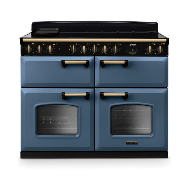 Rangemaster CLDLB110EIPSTB/AB1 Classic Deluxe 110 Induction Range Cooker - Stone Blue - A Rated