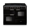 Rangemaster CLDLO110DFPGBL/CM1 Classic Deluxe 110 Dual Fuel Range Cooker - Gloss Black - A Rated Thumbnail