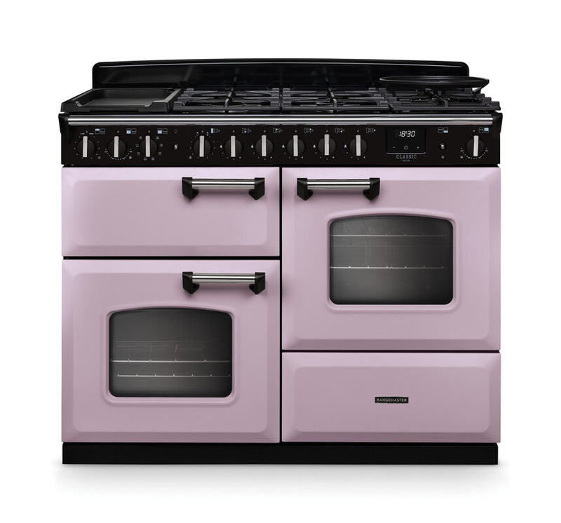 Rangemaster CLDLO110DFPHTH/CM1 Classic Deluxe 110 Dual Fuel Range Cooker - Heather - A Rated