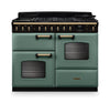 Rangemaster CLDLO110DFPMGR/AB1 Classic Deluxe 110 Dual Fuel Range Cooker - Mineral Green - A Rated Thumbnail