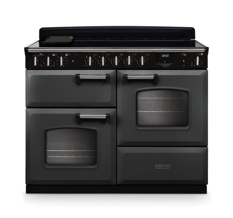 Rangemaster CLDLO110EIPSLT/CM1 Classic Deluxe 110 Induction Range Cooker - Slate - A Rated