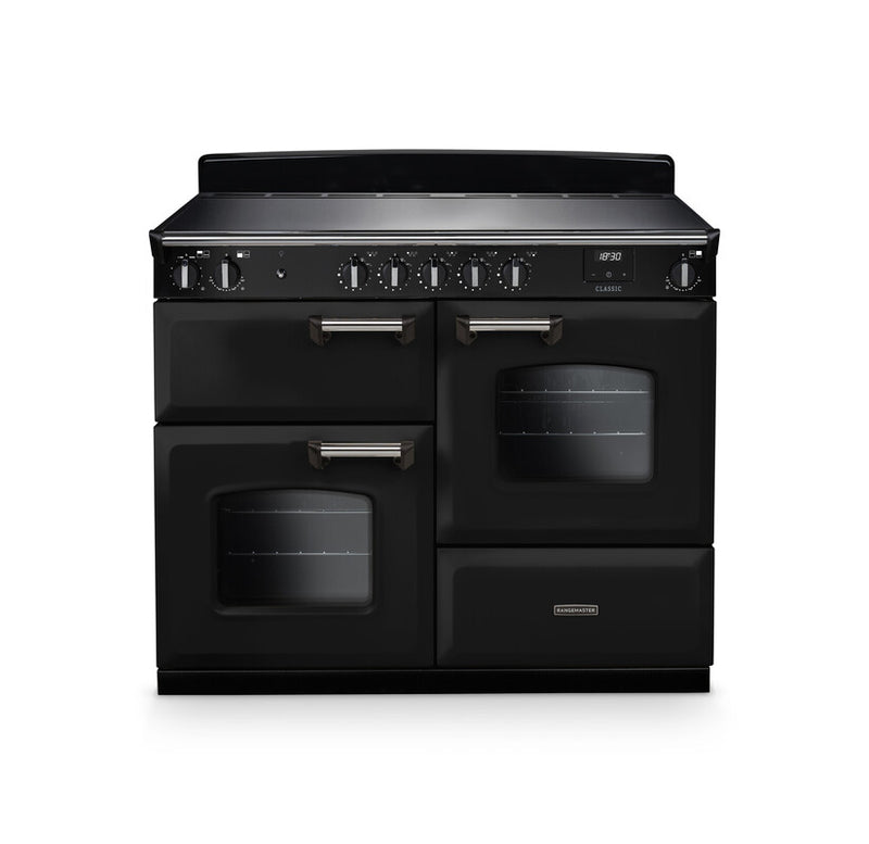 Rangemaster CLO110EIPGBL/CM1 Classic 110 Induction Range Cooker - Gloss Black - A Rated