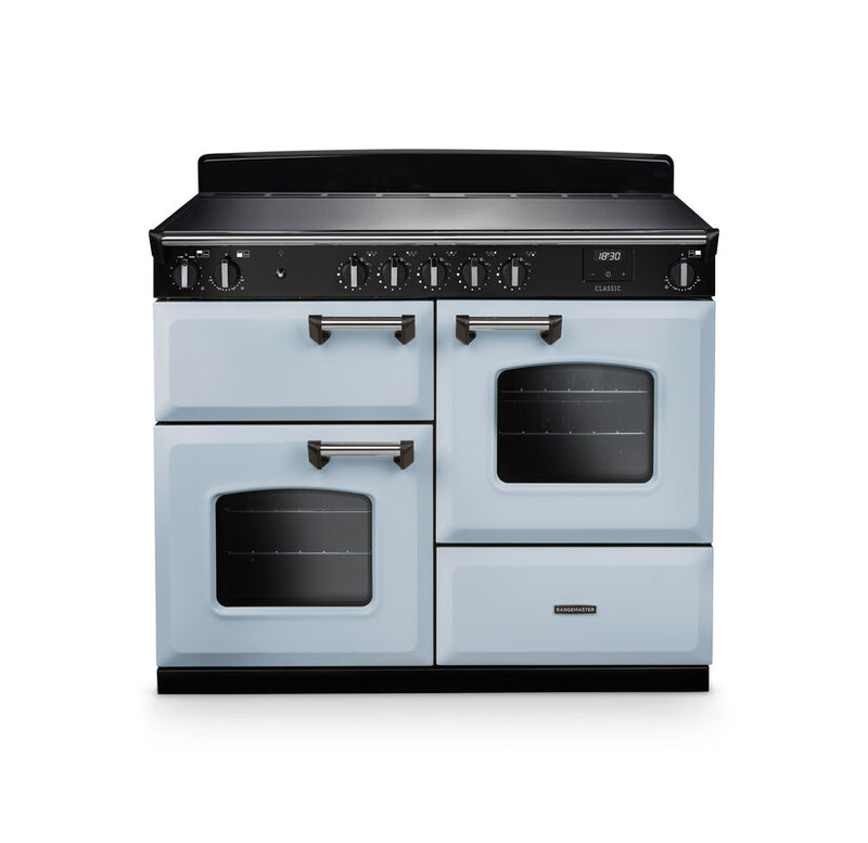 Rangemaster CLO110EIPMSB/CM1 Classic 110 Induction Range Cooker - Misty Blue - A Rated