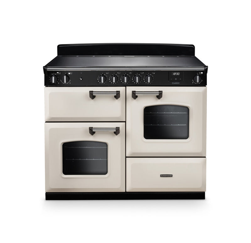 Rangemaster CLO110EIPPCR/CM1 Classic 110 Induction Range Cooker - Pale Cream - A Rated