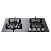 DeLonghi DNSL 460 NCM, Built-In Gas Hob - Black Glass Thumbnail