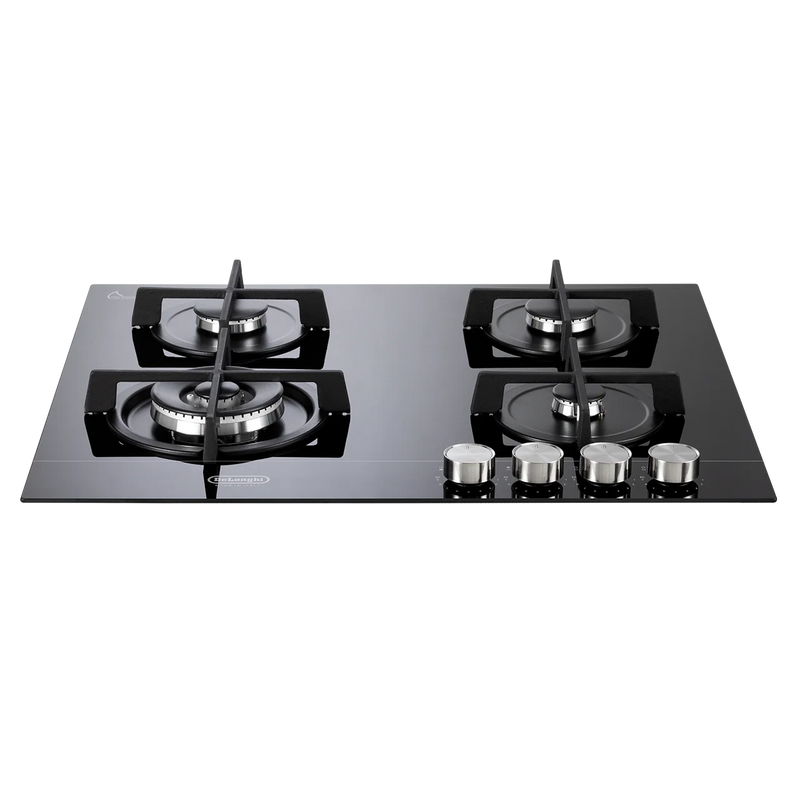 DeLonghi DNSL 460 NCM, Built-In Gas Hob - Black Glass