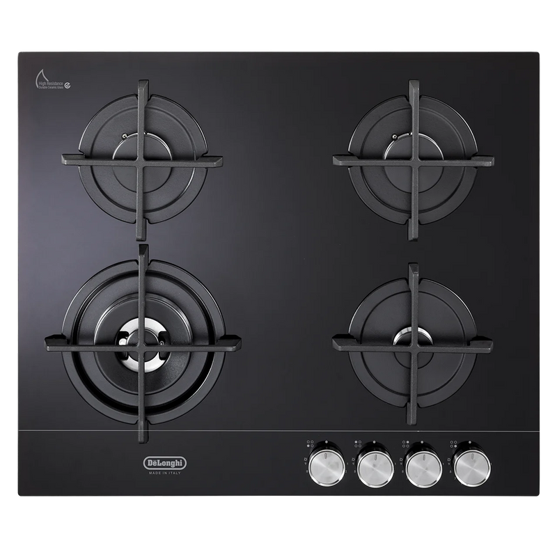 DeLonghi DNSL 460 NCM, Built-In Gas Hob - Black Glass