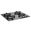 DeLonghi DNSL 460 NCM, Built-In Gas Hob - Black Glass Thumbnail