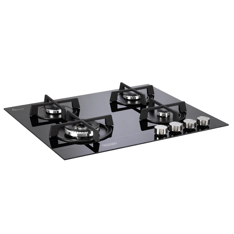 DeLonghi DNSL 460 NCM, Built-In Gas Hob - Black Glass